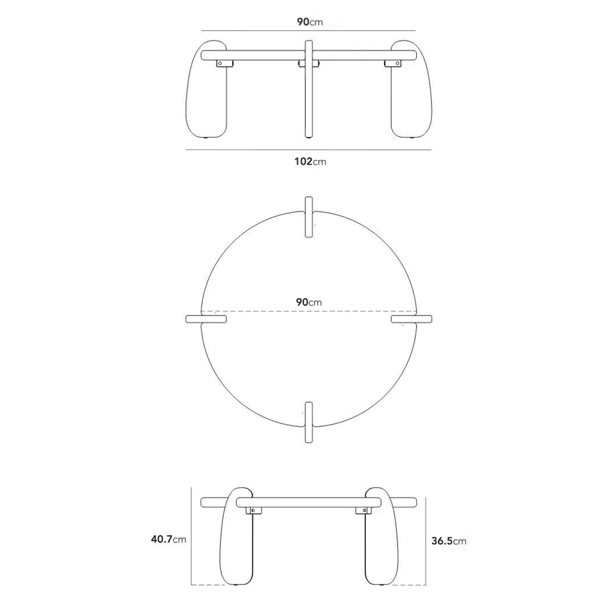Dor Ahşap Orta Sehpa