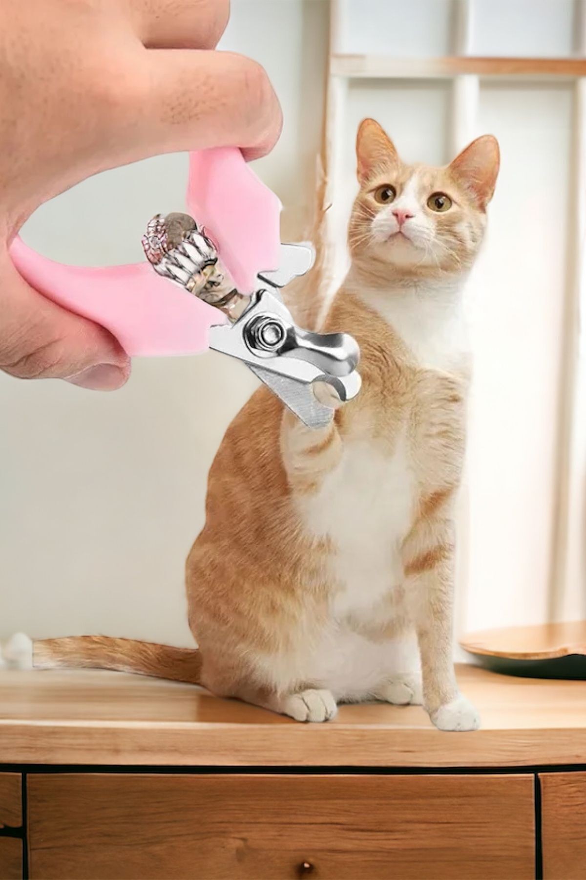 Çelik Kedi Köpek Tırnak Makası 12 Cm PEMBE