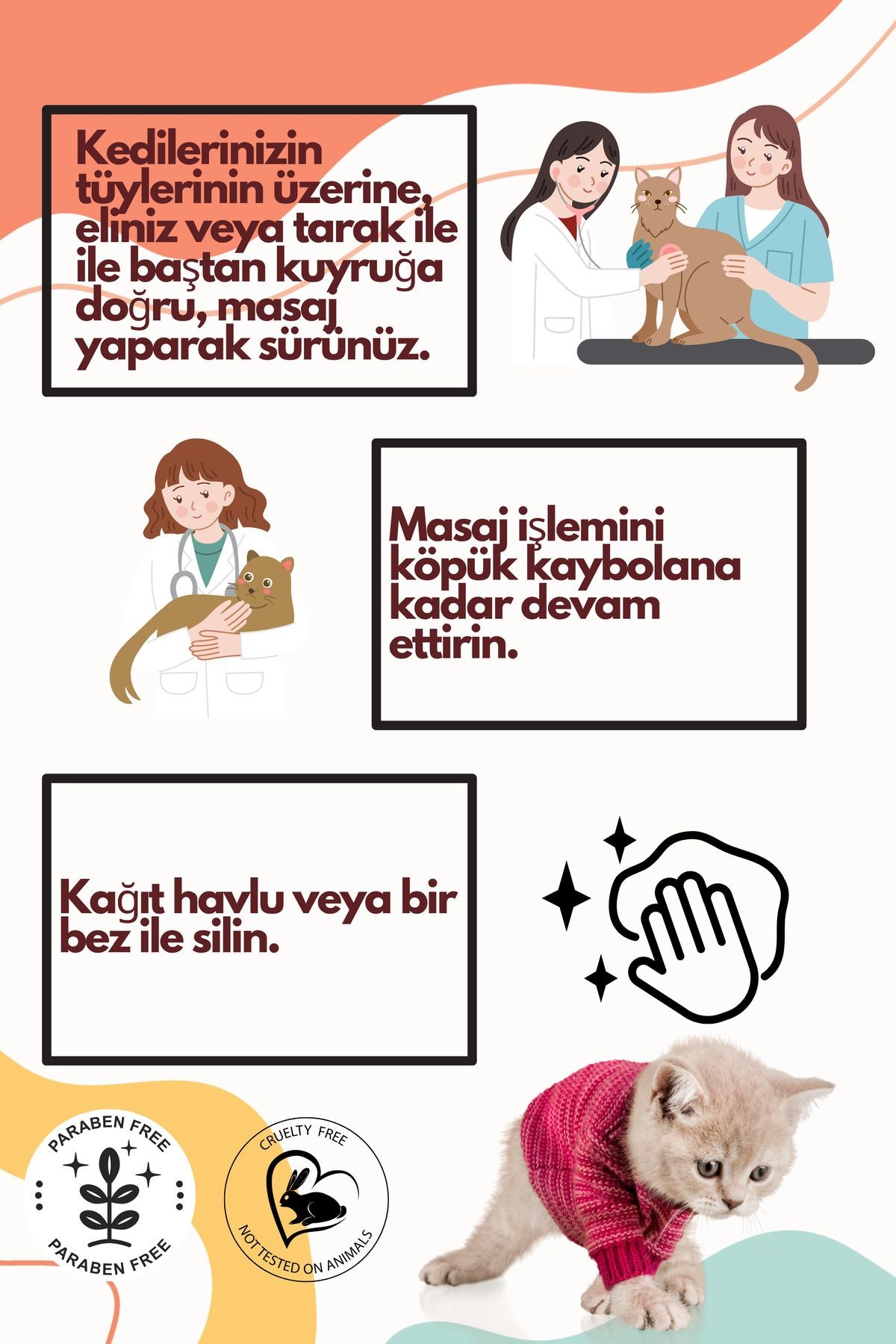 Kedilere Özel Koruyucu Kuru Şampuan, Bit Pire Parazit Kene Uzaklaştırıcılı