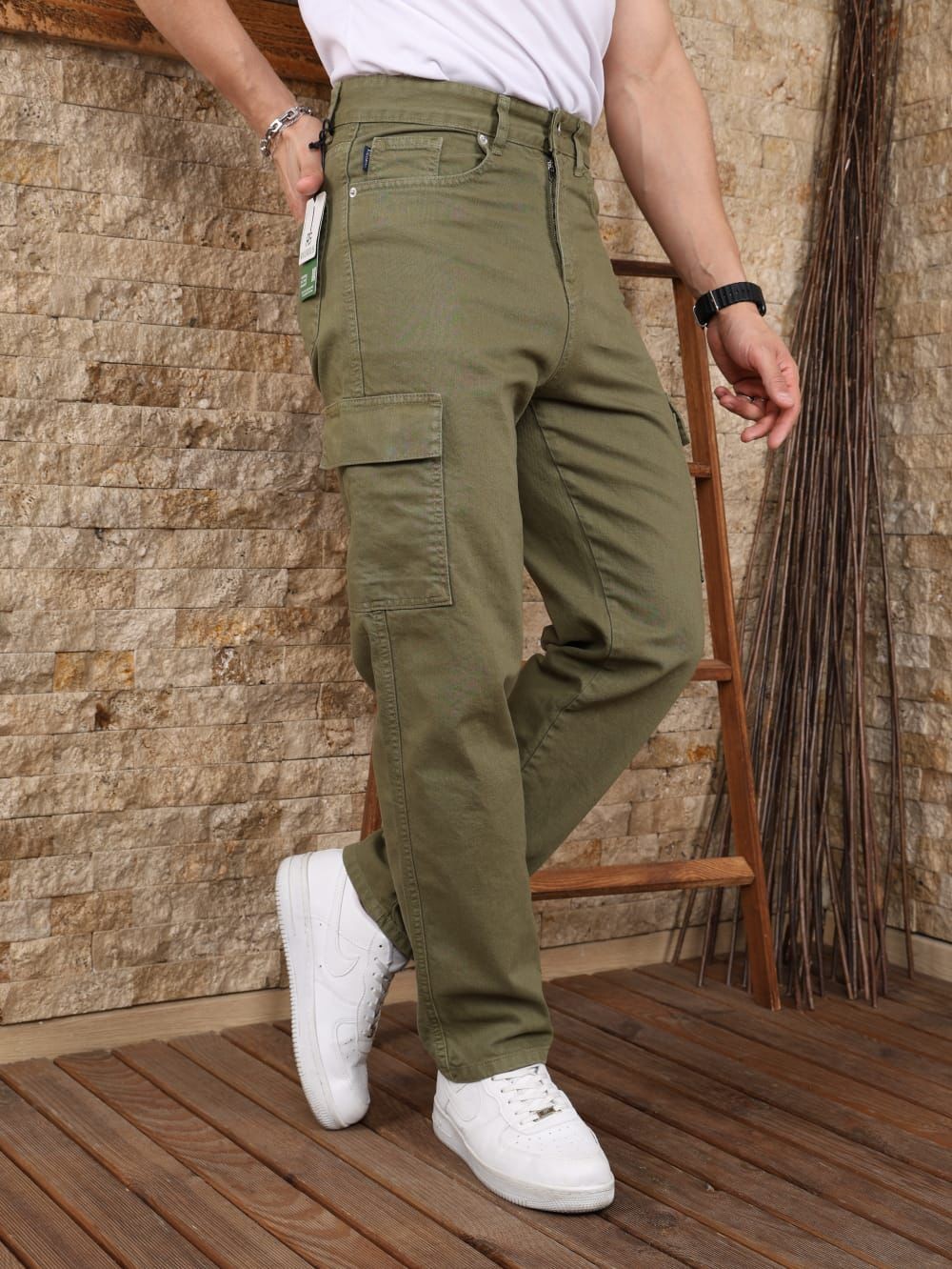 LEWA Baggy Kargo cep Pantolon - HAKİ