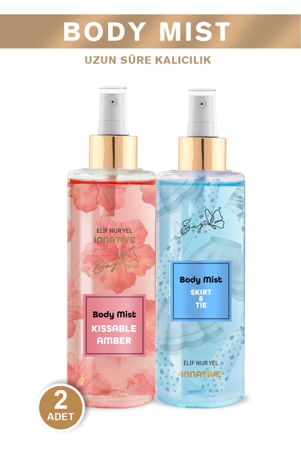 2x Elif Nur Yel Eny Body Mist Kissable Amber & Skirt & Tie Vücut Spreyleri image