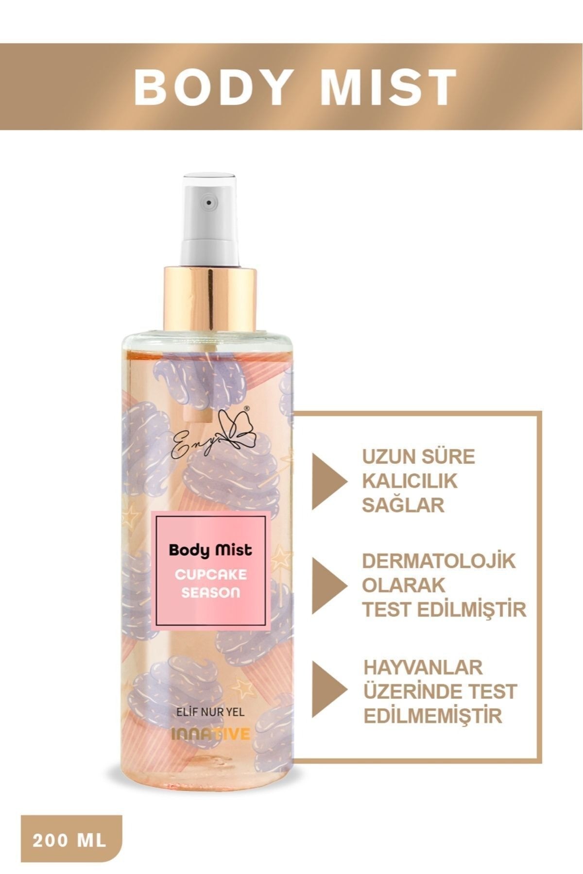 2x Elif Nur Yel Eny Body Mist Cupcake & Skirt & Tie Vücut Spreyleri