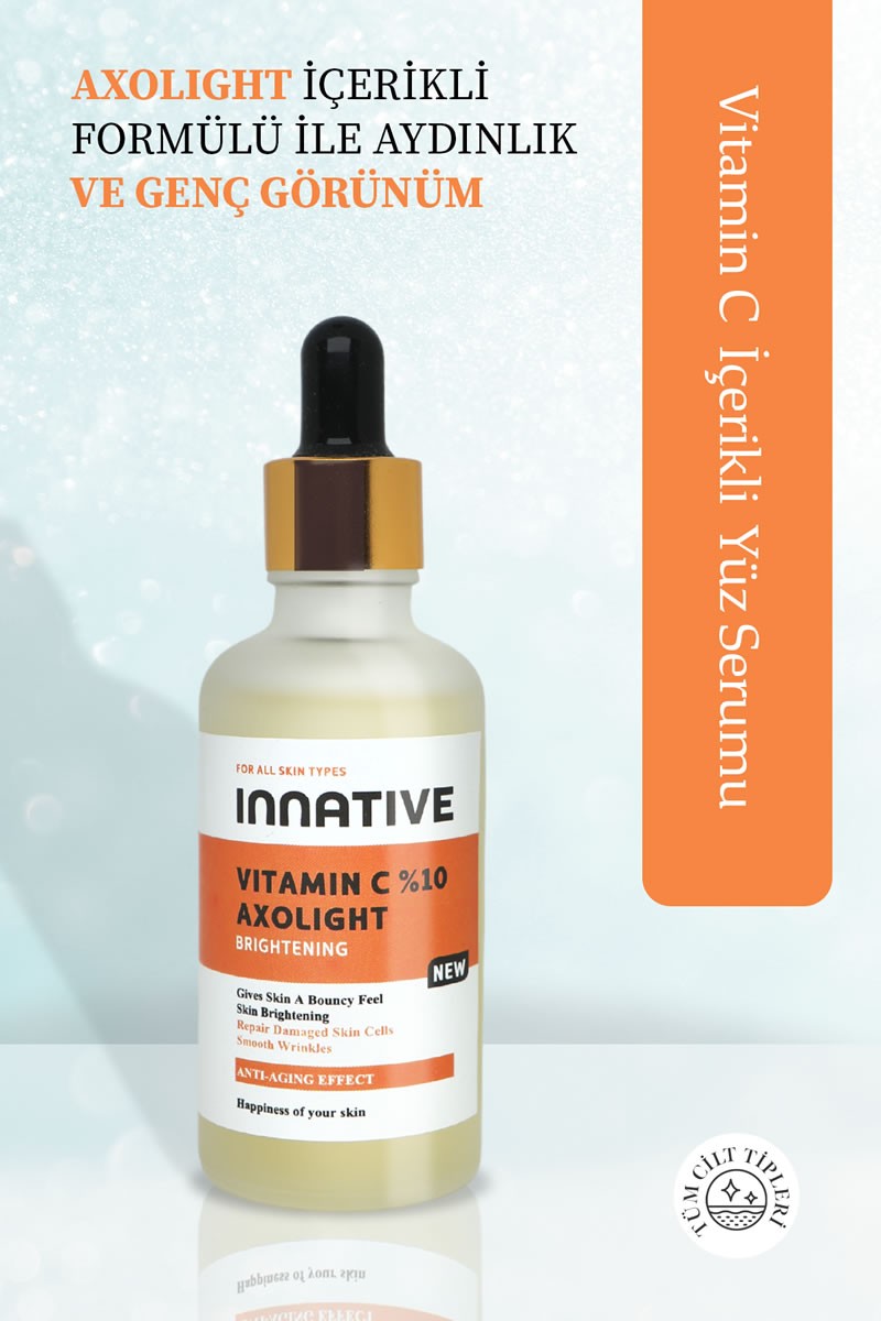 Saf C Vitamini Serum Işıltı Verici, Cilt Tonu Eşitleyici 50ML Leke Akne Karşıtı %10 main variant image