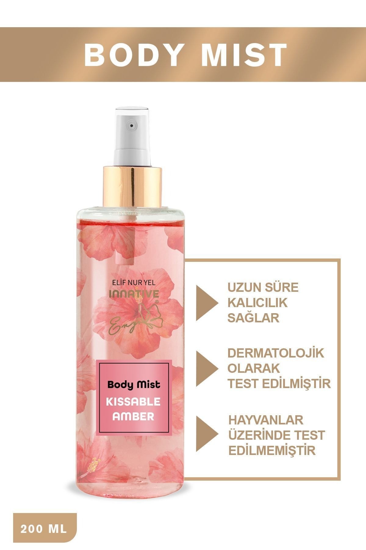 2x Elif Nur Yel Eny Body Mist Cupcake & Kissable Amber Vücut Spreyleri