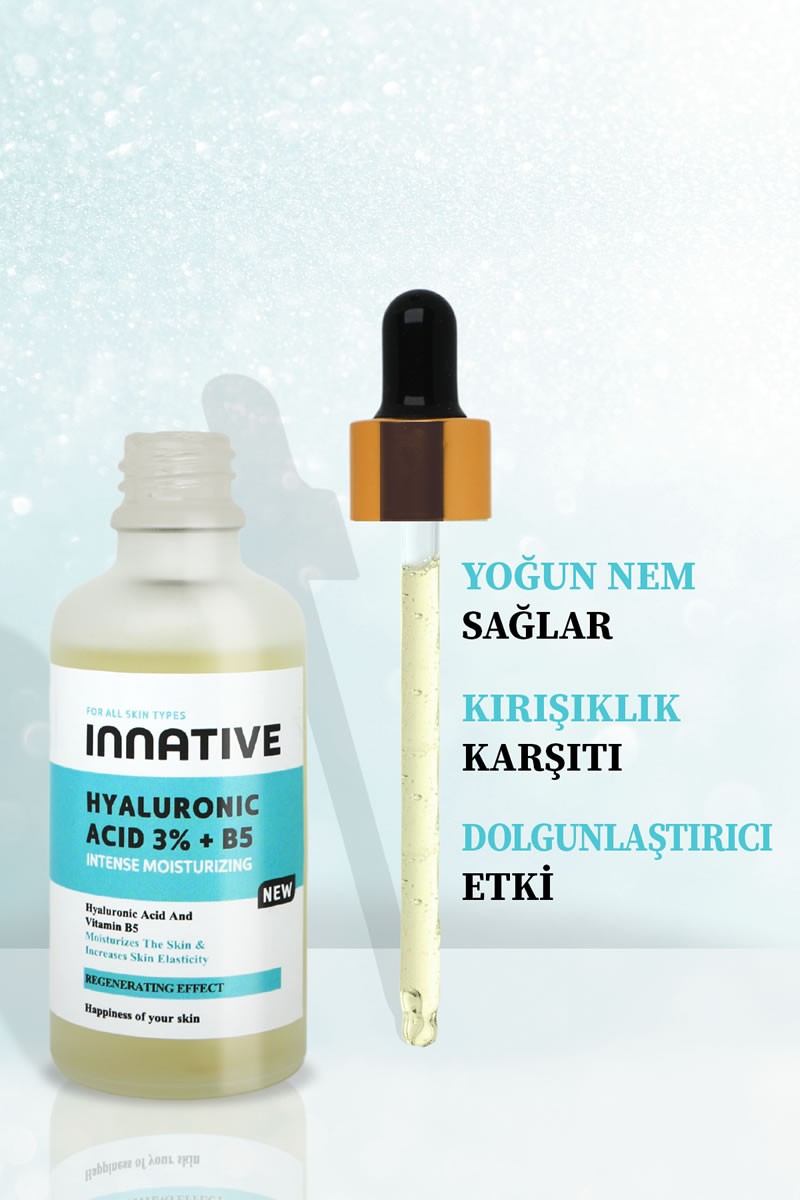 Hyalüronik Asit Serum Yaşlanma Ve Kırışıklık Karşıtı 50 ML Nemlendirici Yenileyici