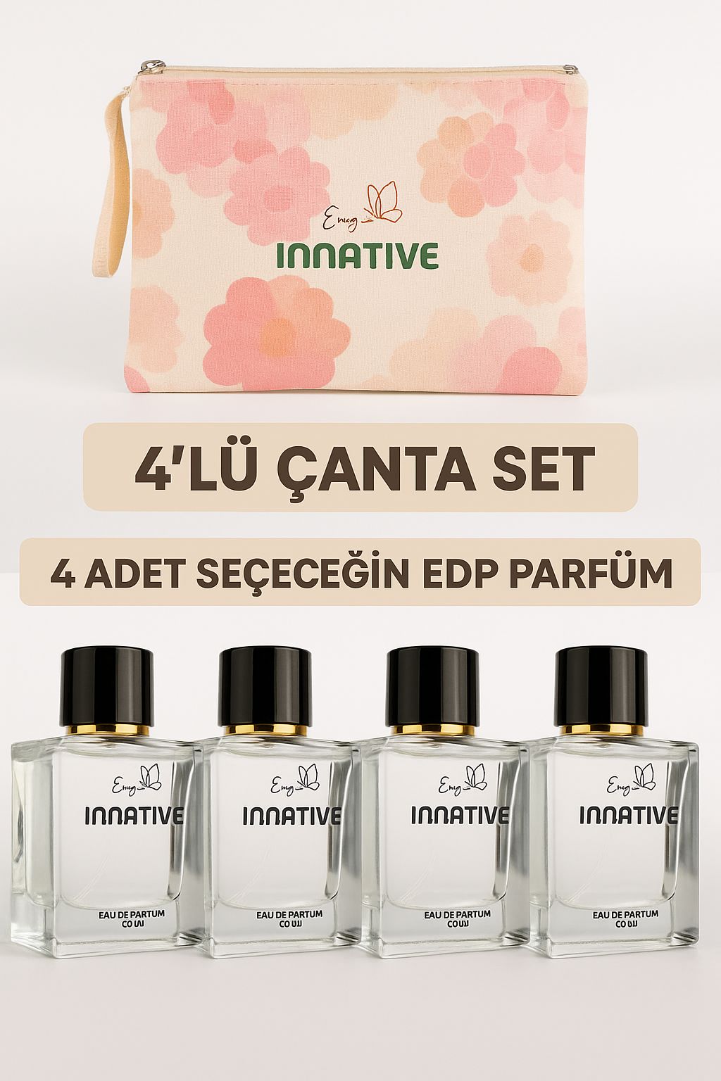 4lü Parfüm Seti + Çanta