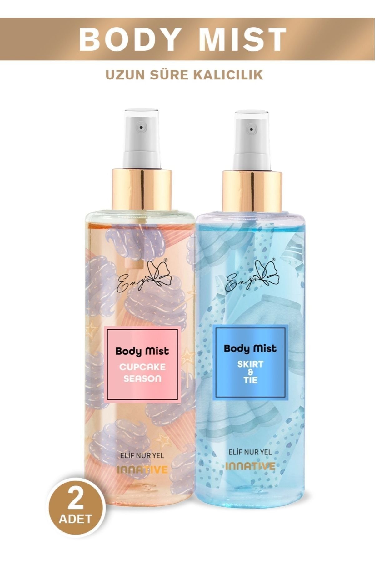 2x Elif Nur Yel Eny Body Mist Cupcake & Skirt & Tie Vücut Spreyleri image