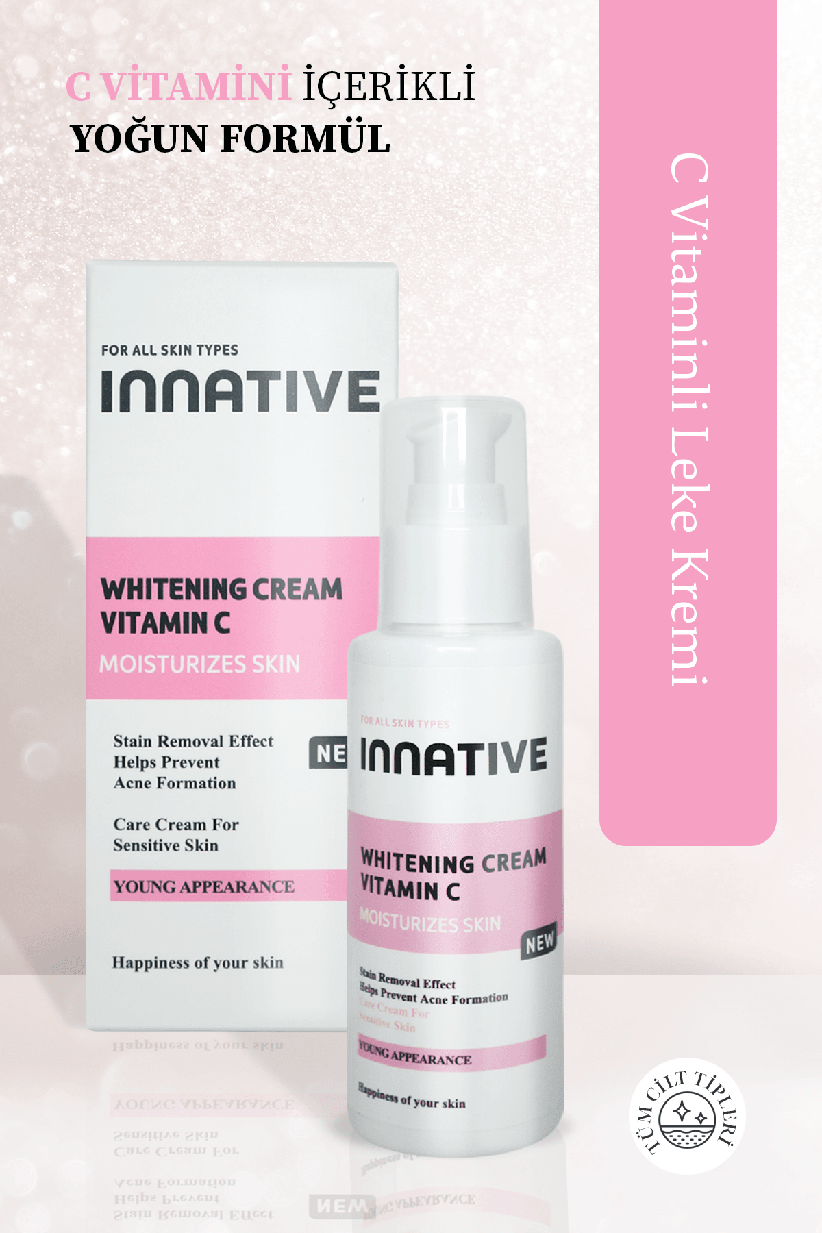 Whitening Krem C Vitaminli Cilt Beyazlatıcı, Leke Karşıtı - 100ML main variant image