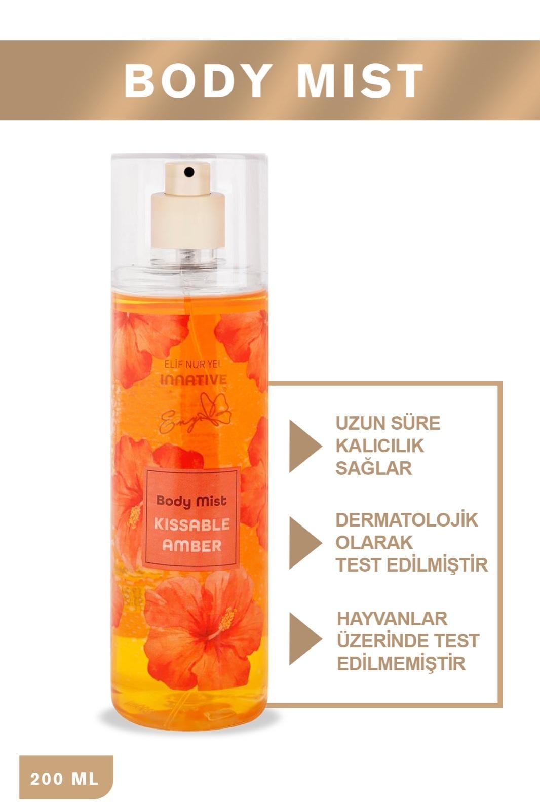 2x Elif Nur Yel Eny Body Mist Cupcake & Kissable Amber Vücut Spreyleri