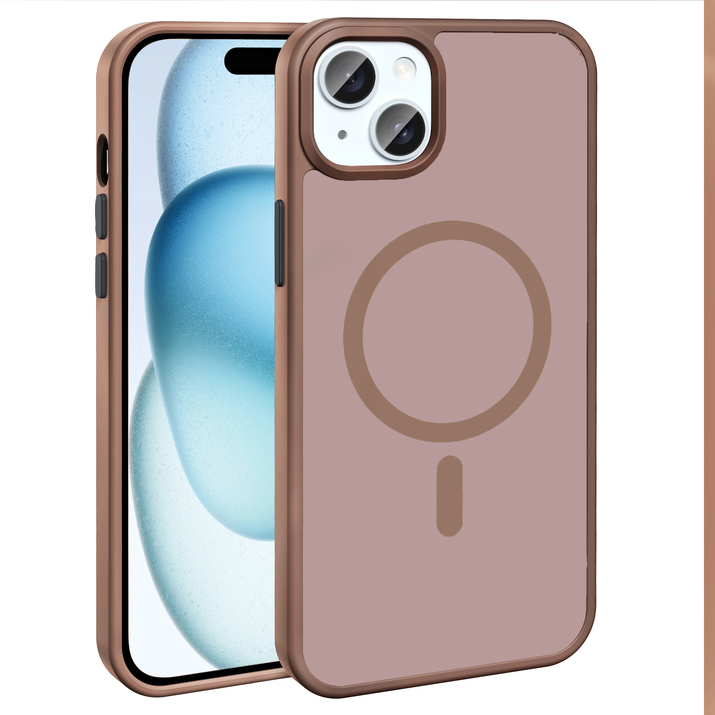 Apple iPhone 15 Plus Kılıf M-safe Şarj Özellikli Mat Arka Yüzey Zore Sio Kapak