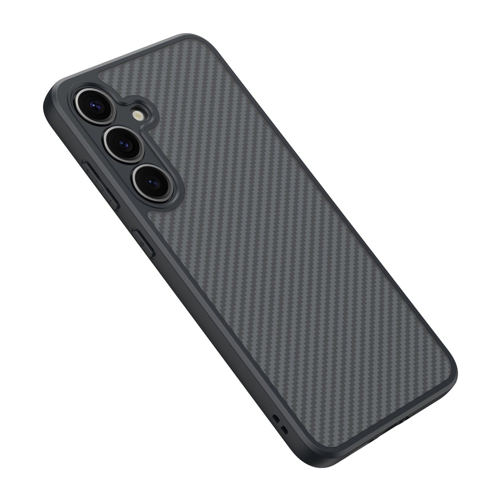 Galaxy S25 Plus Kılıf M-safe Şarj Özellikli Karbon Fiber Tasarımlı Zore Elnino Kapak