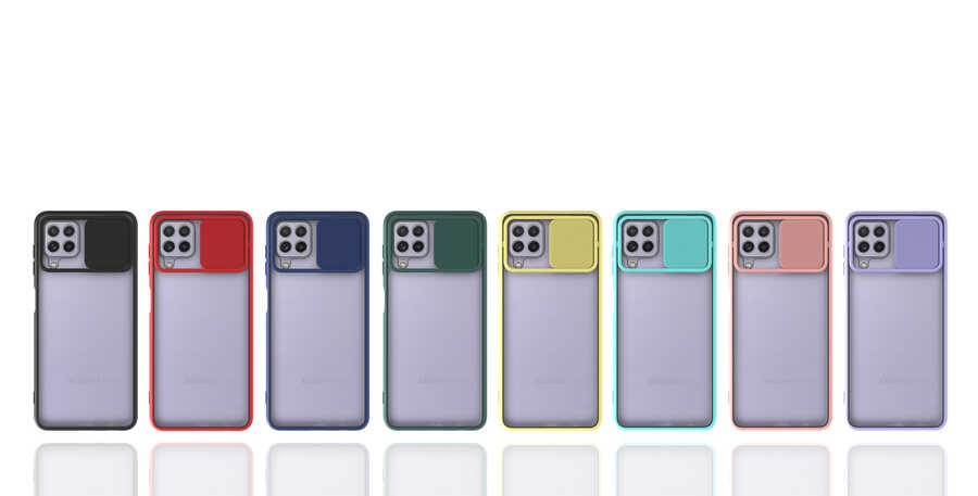Galaxy M22 Kılıf Zore Lensi Kapak