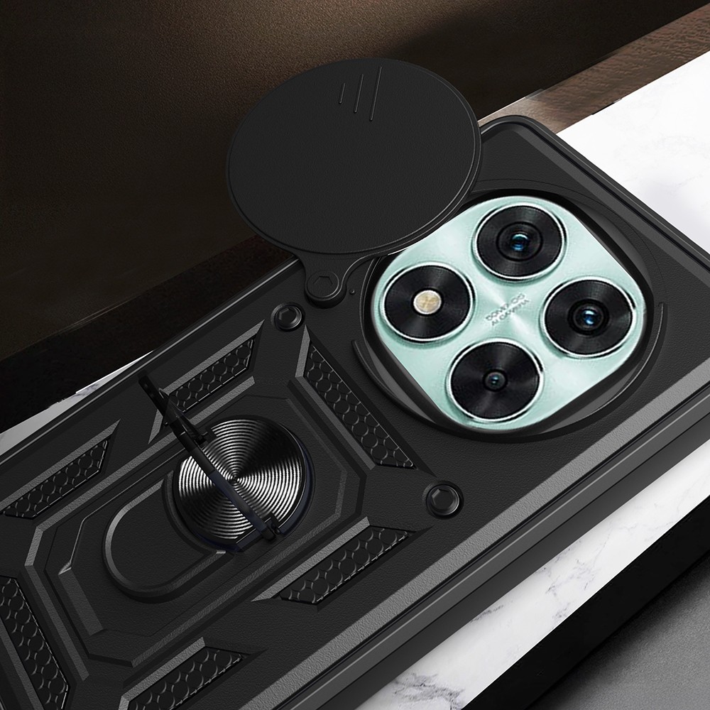 Xiaomi Redmi Note 14 Pro 5G Kılıf Magnetik Standlı Kamera Korumalı Zore Sürgülü Vega Kapak