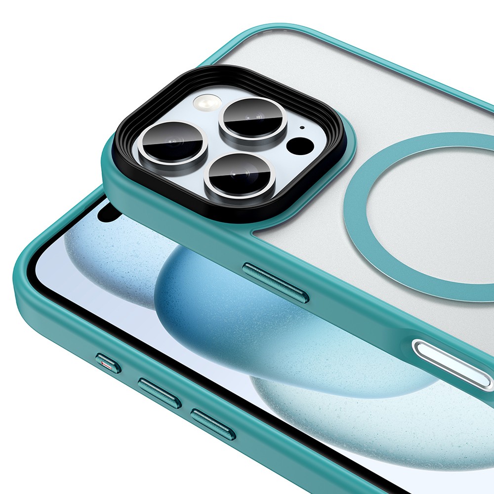 Apple iPhone 16 Pro Max Kılıf Mat Arka Yüzey Wireless Şarj Özellikli Zore Flet M-safe Kapak