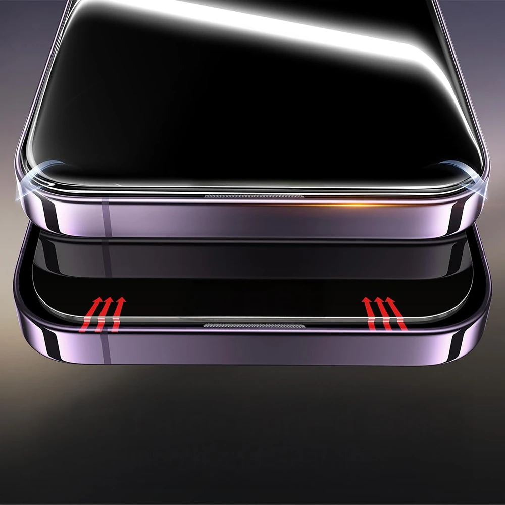 Apple iPhone 14 Zore 2.5D Oliv Privacy Temperli Cam Ekran Koruyucu + Kolay Uygulama Aparatı