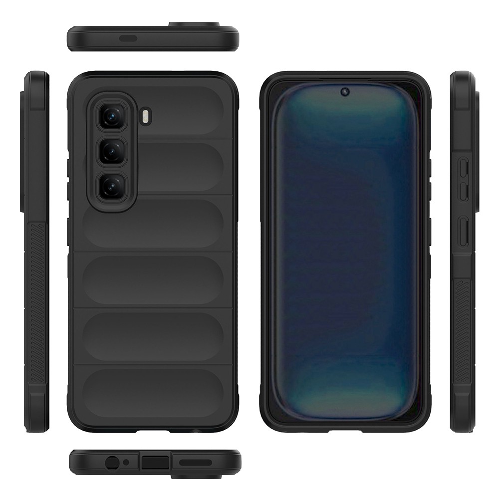 İnfinix Hot 50 4G Kılıf Esnek TPU Oyuklu Arka Yüzey Tasarımlı Zore Etnik Silikon Kapak