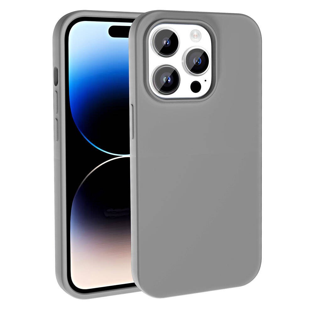 Apple iPhone 14 Pro Kılıf M-safe Şarj Özellikli Sıvı Teknolojili Silinebilir Sert Zore Kivi Kapak