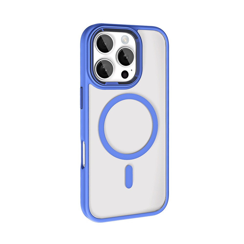 Apple iPhone 16 Pro Max Kılıf Wireless Şarj Özellikli Zore Krom M-safe Silikon Kapak