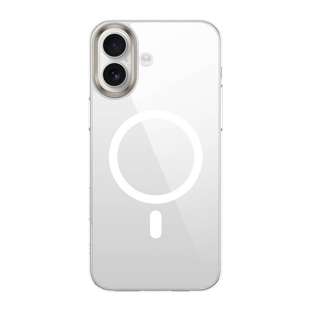 Apple iPhone 16 Kılıf M-safe Şarj Özellikli Şeffaf Cam Arka Yüzey Zore G-Glass Kapak