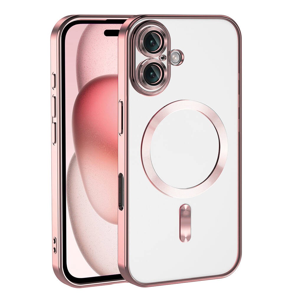 Apple iPhone 16 Kılıf Kamera Korumalı M-safe Wireless Şarj Özellikli Zore Demre Kapak