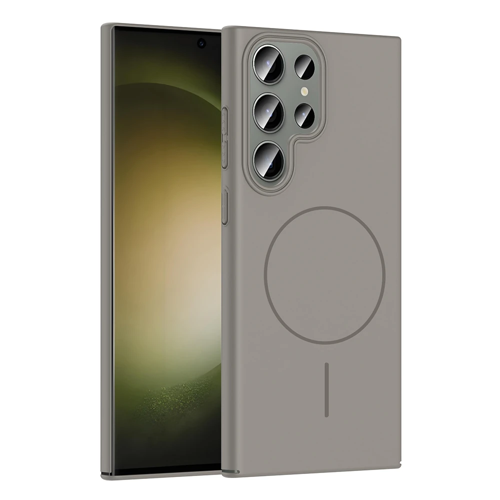 Galaxy S24 Ultra Kılıf M-safe Şarj Özellikli Zore Ruby Sert Kapak