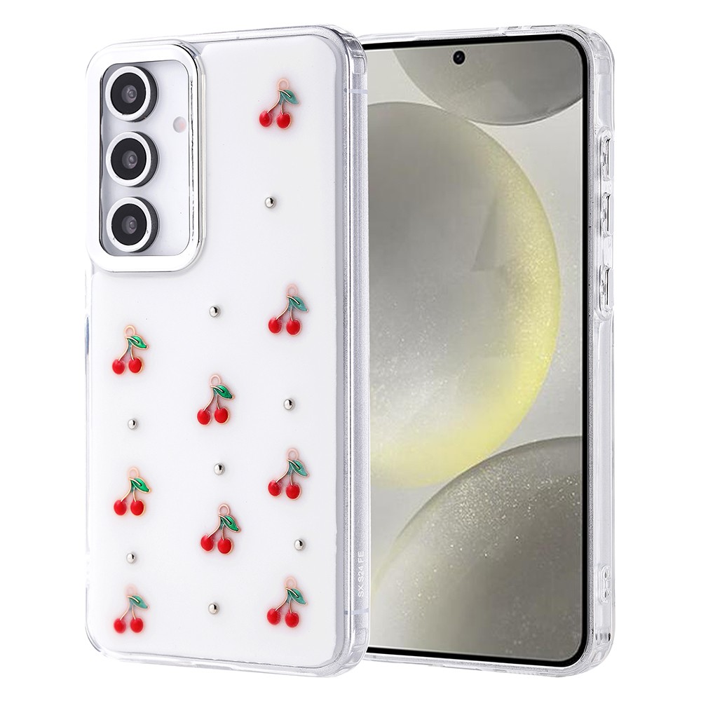 Galaxy S24 FE Kılıf Airbag Tasarımlı Simli Şeffaf Zore Kutup Kapak