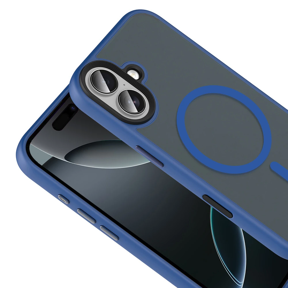 Apple iPhone 17 Kılıf Mat Arka Yüzey Wireless Şarj Özellikli Zore Flet M-safe Kapak