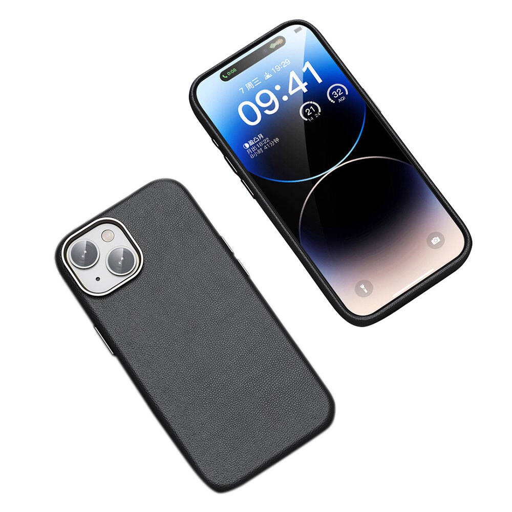 Apple iPhone 15 Kılıf M-safe Şarj Özellikli PU Deri Zore Adora Kapak