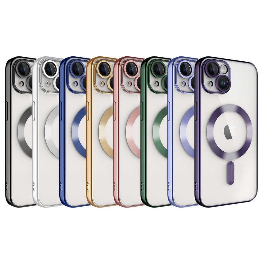 Apple iPhone 14 Plus Kılıf Kamera Korumalı M-safe Wireless Şarj Özellikli Zore Demre Kapak