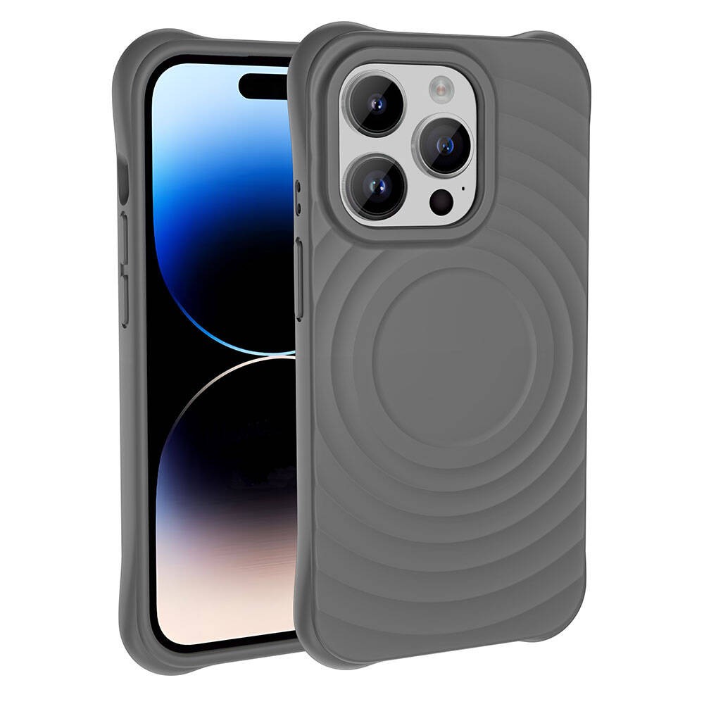 Apple iPhone 14 Pro Max M-safe Şarj Özellikli Airbagli Mat Görünümlü Zore Hepi Kapak