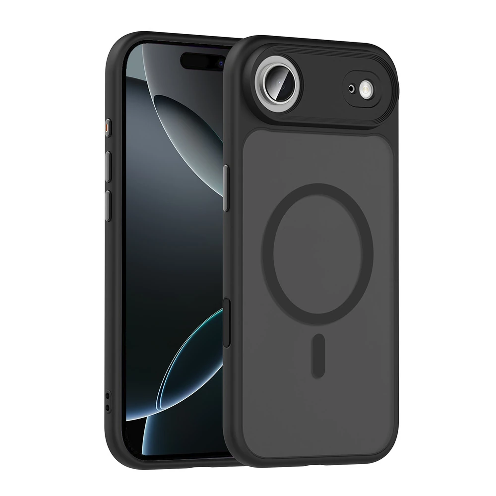 Apple iPhone 17 Air Kılıf Mat Arka Yüzey Wireless Şarj Özellikli Zore Flet M-safe Kapak