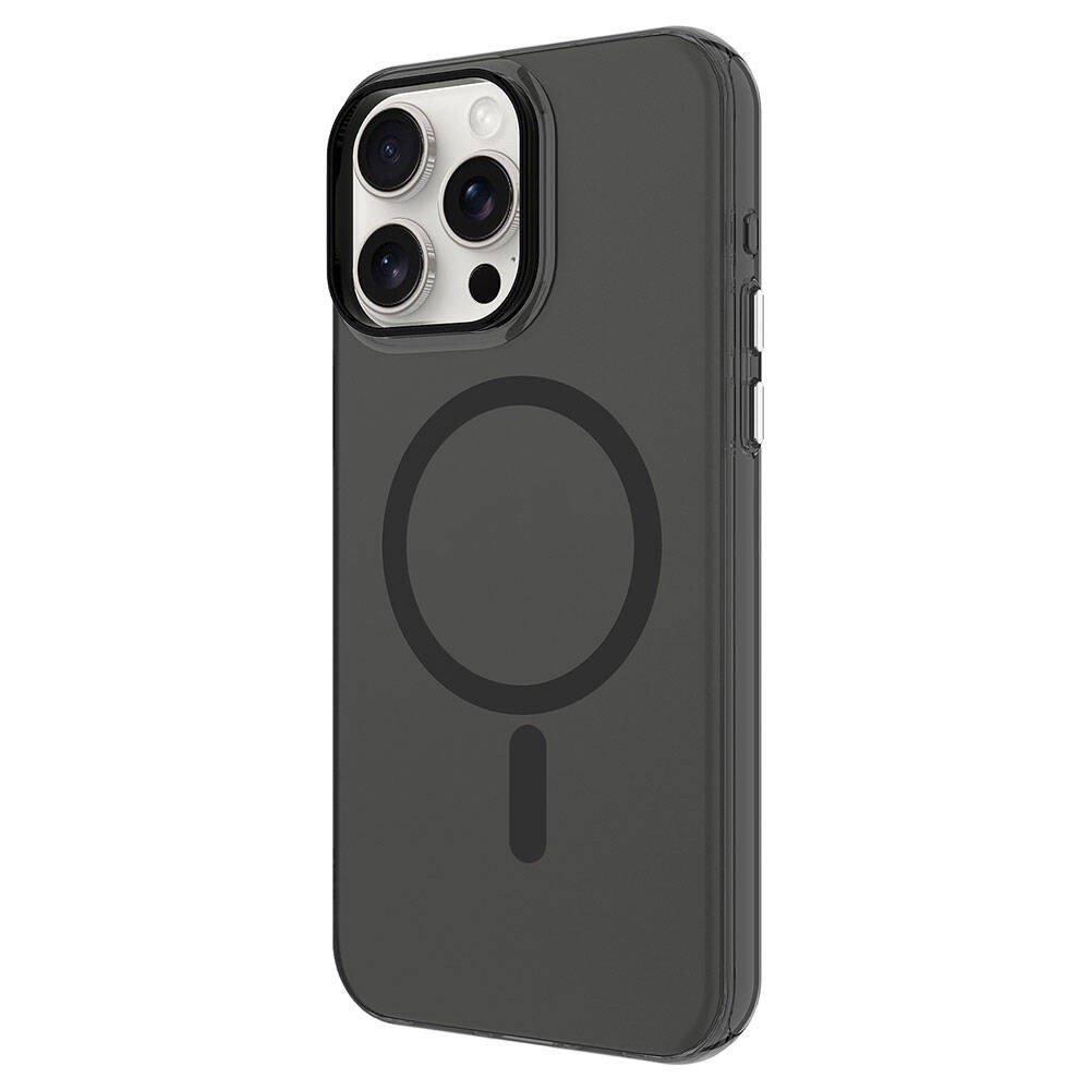 Apple iPhone 15 Pro Kılıf Zore M-safe Şarj Özellikli Buzlu Transparan C-Pro Sert Kapak