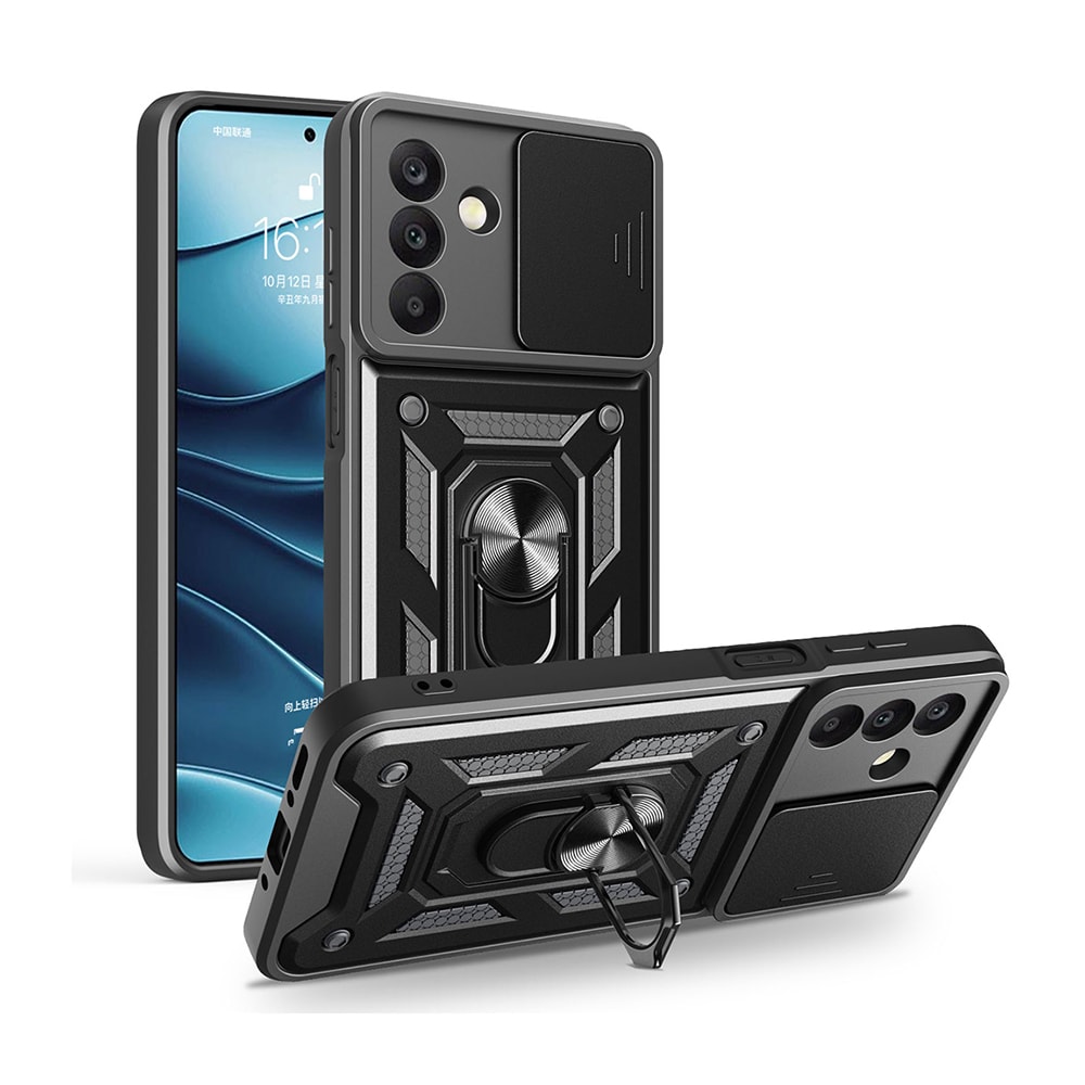 Galaxy A17 Kılıf Magnetik Standlı Kamera Korumalı Zore Sürgülü Vega Kapak
