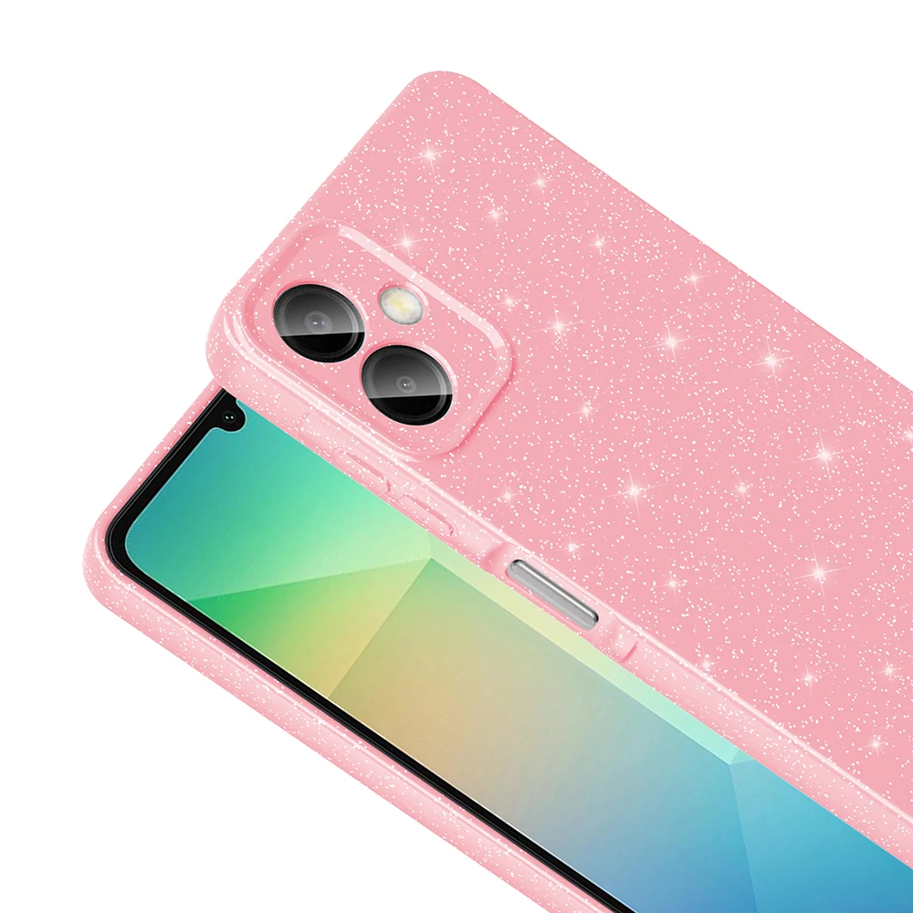 Galaxy A06 Kılıf Kamera Korumalı Simli Lüks Zore Koton Kapak