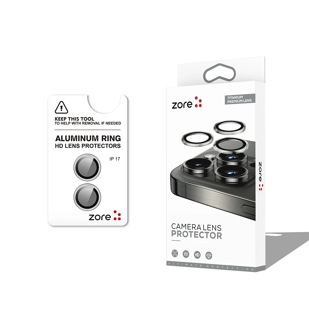 Apple iPhone 17 Zore CL-12 Premium Safir Parmak İzi Bırakmayan Anti-Reflective Kamera Lens Koruyucu