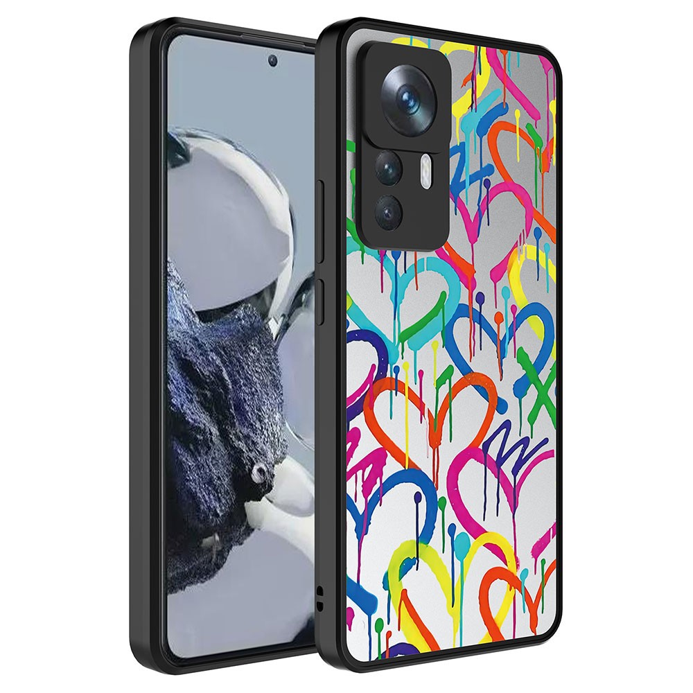 Xiaomi Mi 12T Pro Kılıf Aynalı Desenli Kamera Korumalı Parlak Zore Mirror Kapak