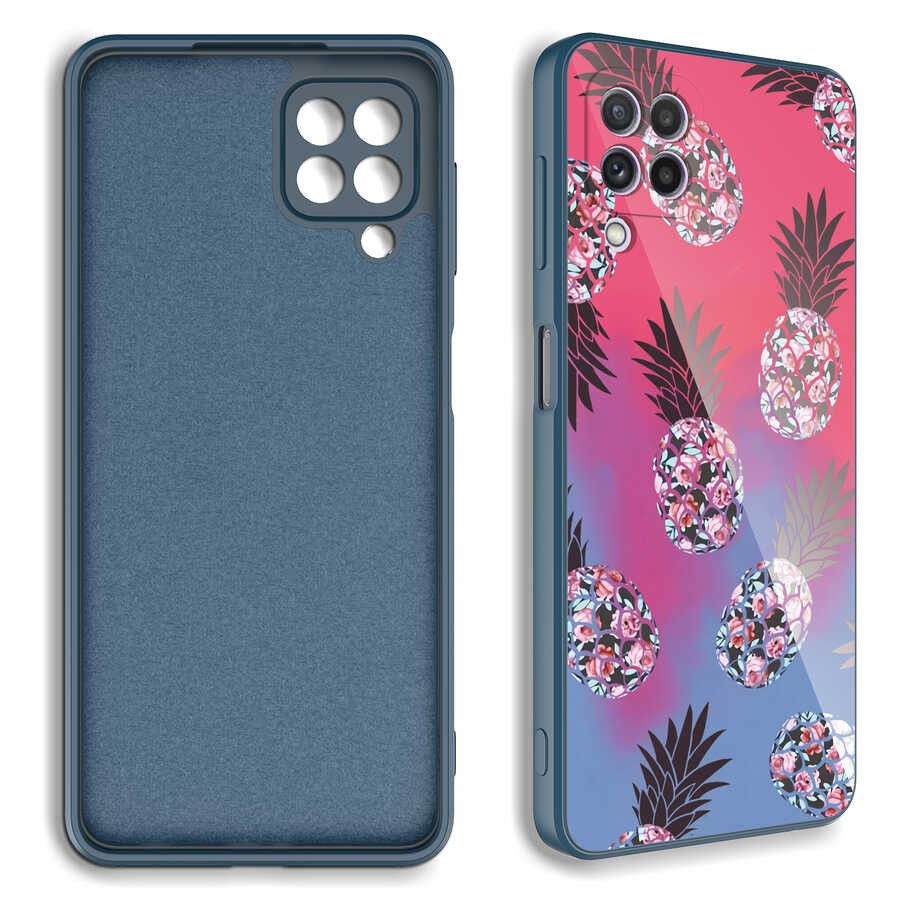 Galaxy M32 Kılıf Kamera Korumalı Desenli Sert Silikon Zore Epoksi Kapak