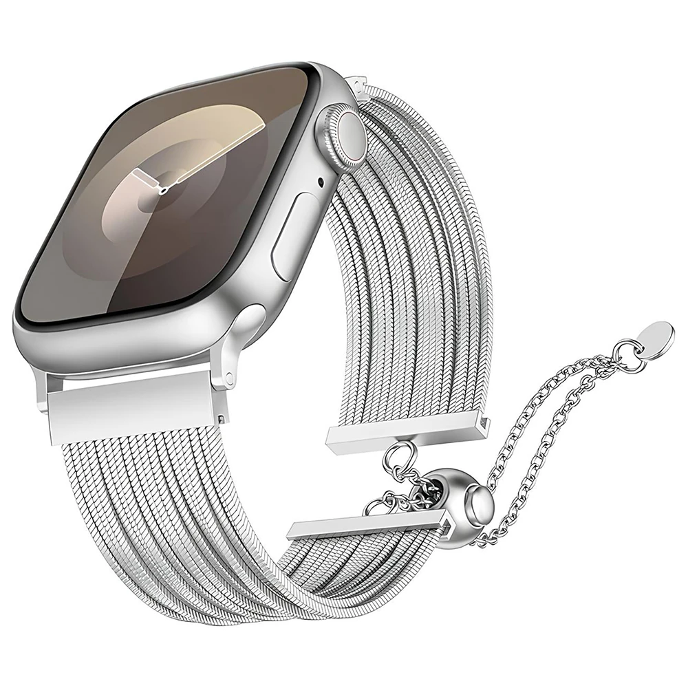 Apple Watch 10 42mm Zore KRD-137 Metal Hasır Kordon