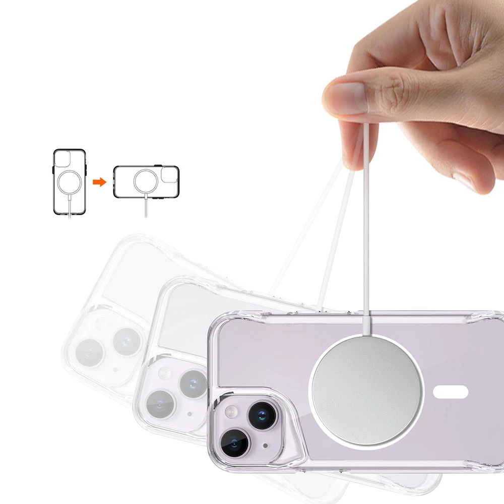 Apple iPhone 15 Kılıf Zore M-safe Şarj Özellikli T-Max M-safe Kapak