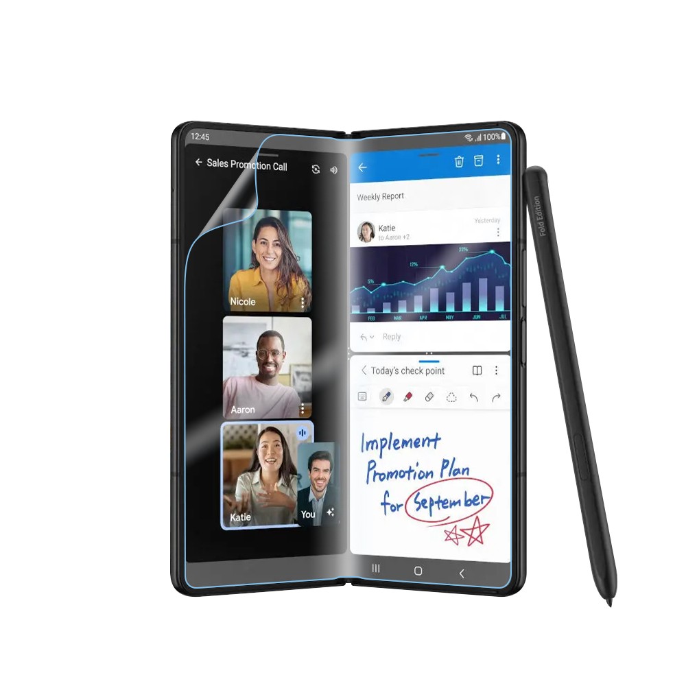 Galaxy Z Fold 2 Zore Hizalama Aparatlı S-Fit Body Ekran Koruyucu