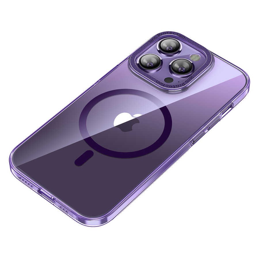 Apple iPhone 14 Pro Max Kılıf M-safe Şarj Özellikli Sert PC Zore Fuya Kapak