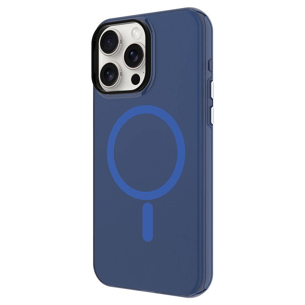 Apple iPhone 15 Pro Kılıf Zore M-safe Şarj Özellikli Buzlu Transparan C-Pro Sert Kapak