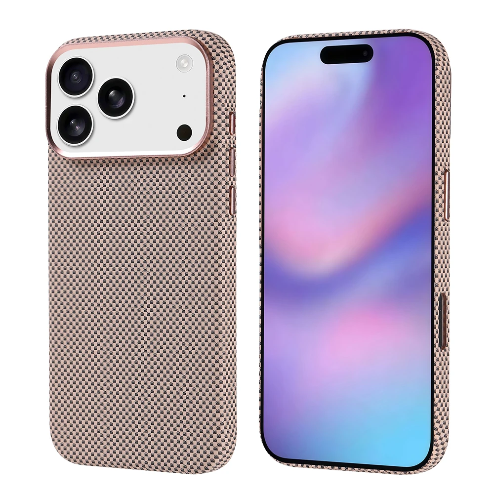 Apple iPhone 17 Pro Max Kılıf M-safe Şarj Özellikli Karbon Fiber Görünümlü Zore Nekst Kapak