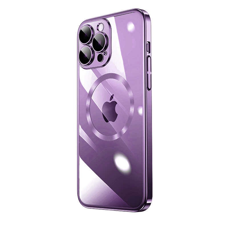 Apple iPhone 14 Pro Kılıf Wireless Şarj Özellikli Sert PC Zore Riksos M-safe Kapak