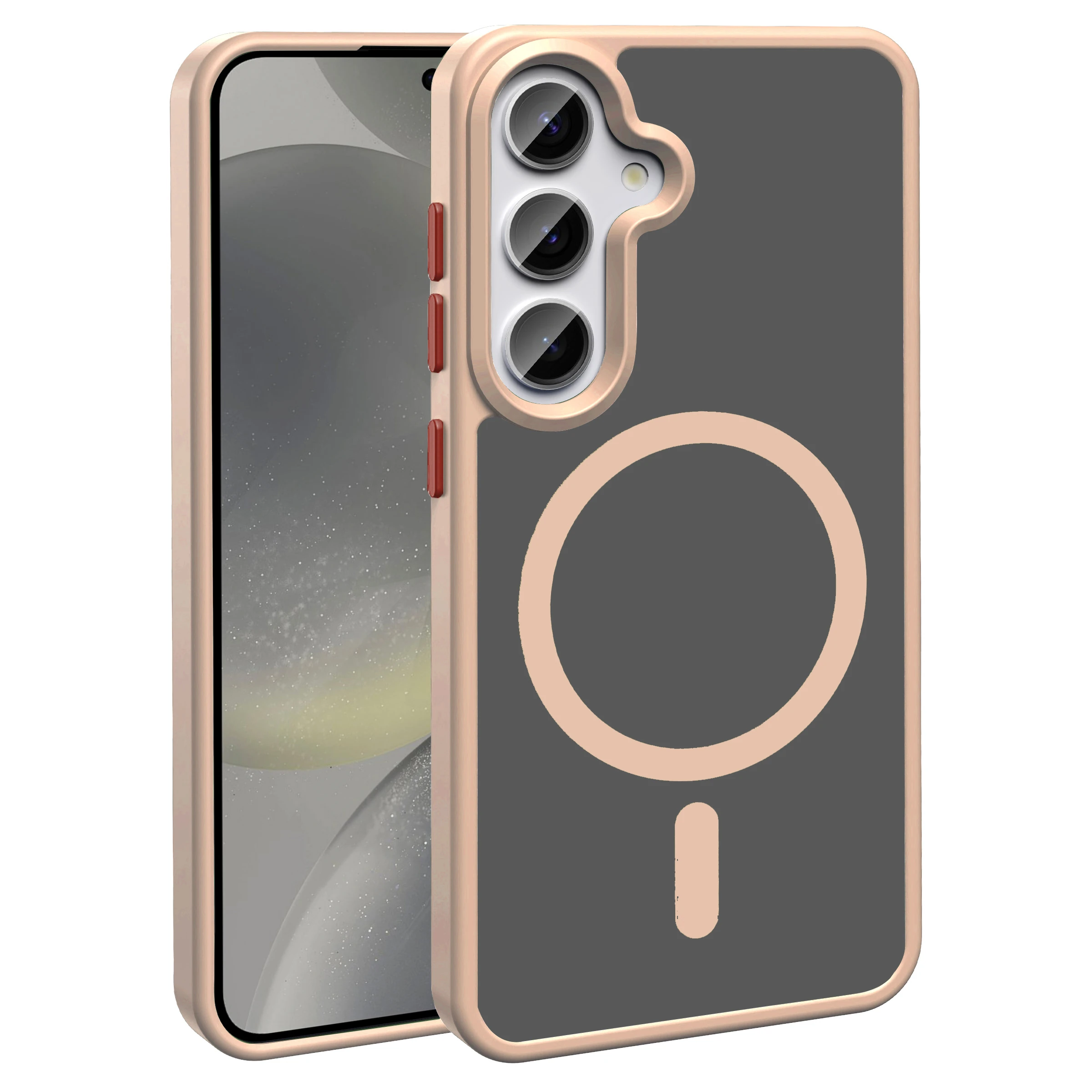 Galaxy S25 Kılıf M-safe Şarj Özellikli Mat Arka Yüzey Zore Sio Kapak