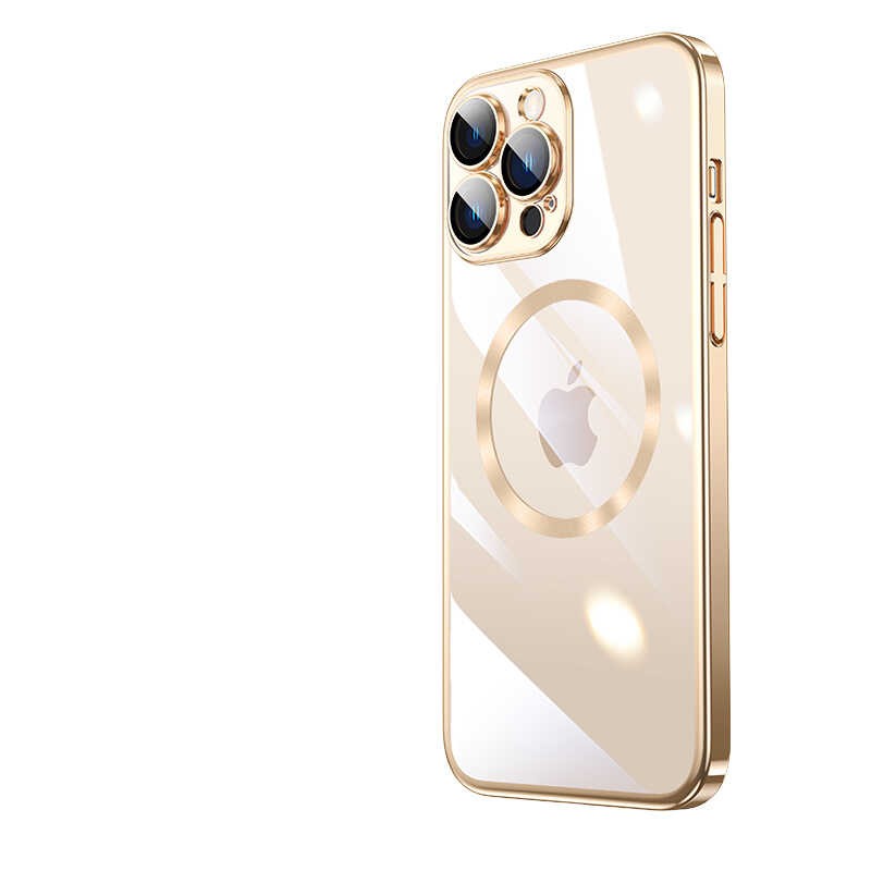 Apple iPhone 13 Pro Kılıf Wireless Şarj Özellikli Sert PC Zore Riksos M-safe Kapak