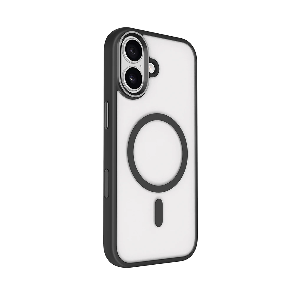 Apple iPhone 17 Kılıf Wireless Şarj Özellikli Zore Krom M-safe Silikon Kapak