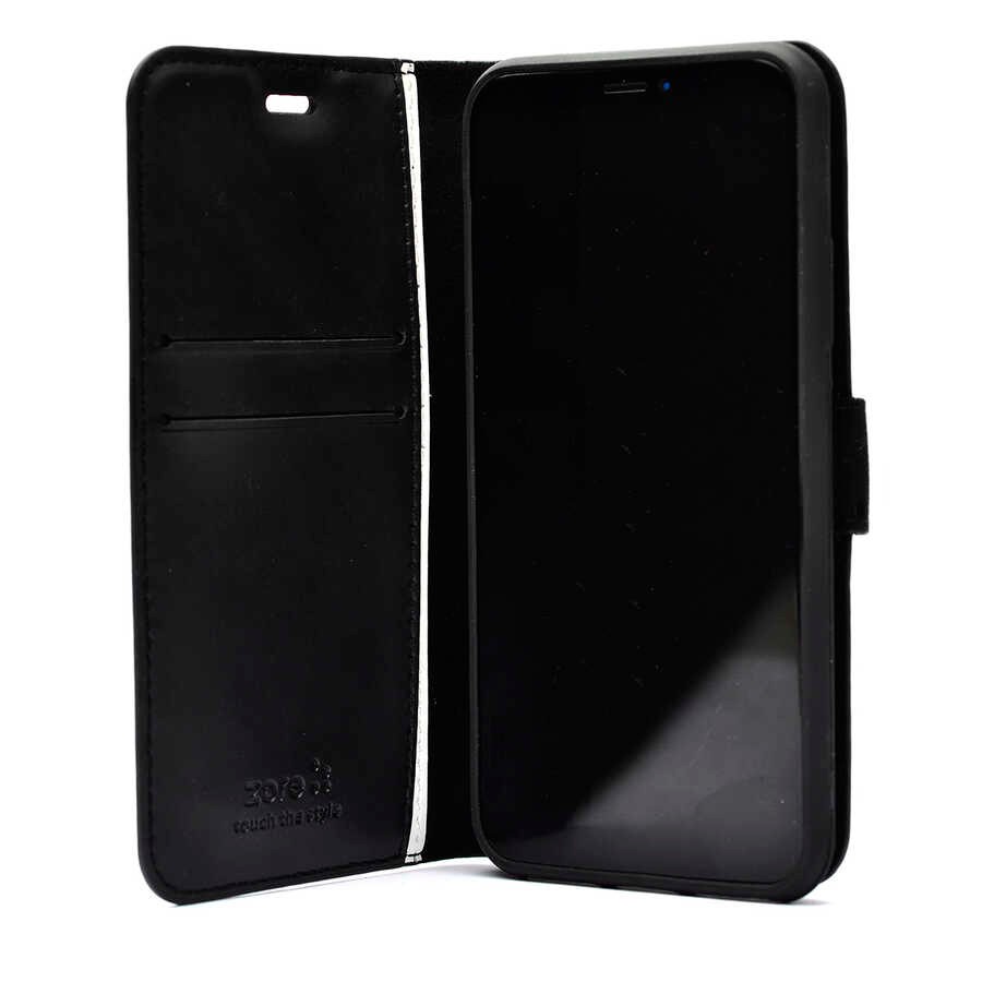 Galaxy S22 Kılıf Zore Kar Deluxe Kapaklı Kılıf