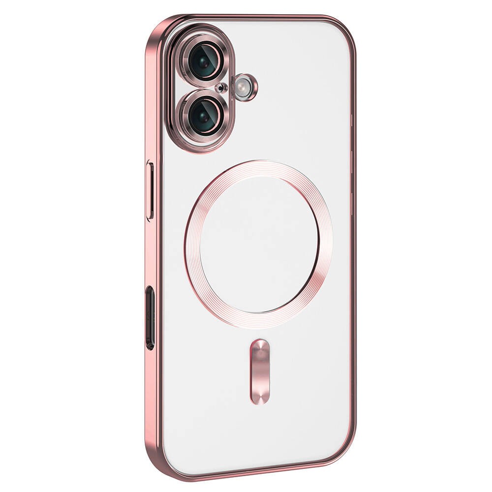 Apple iPhone 16 Plus Kılıf Kamera Korumalı M-safe Wireless Şarj Özellikli Zore Demre Kapak