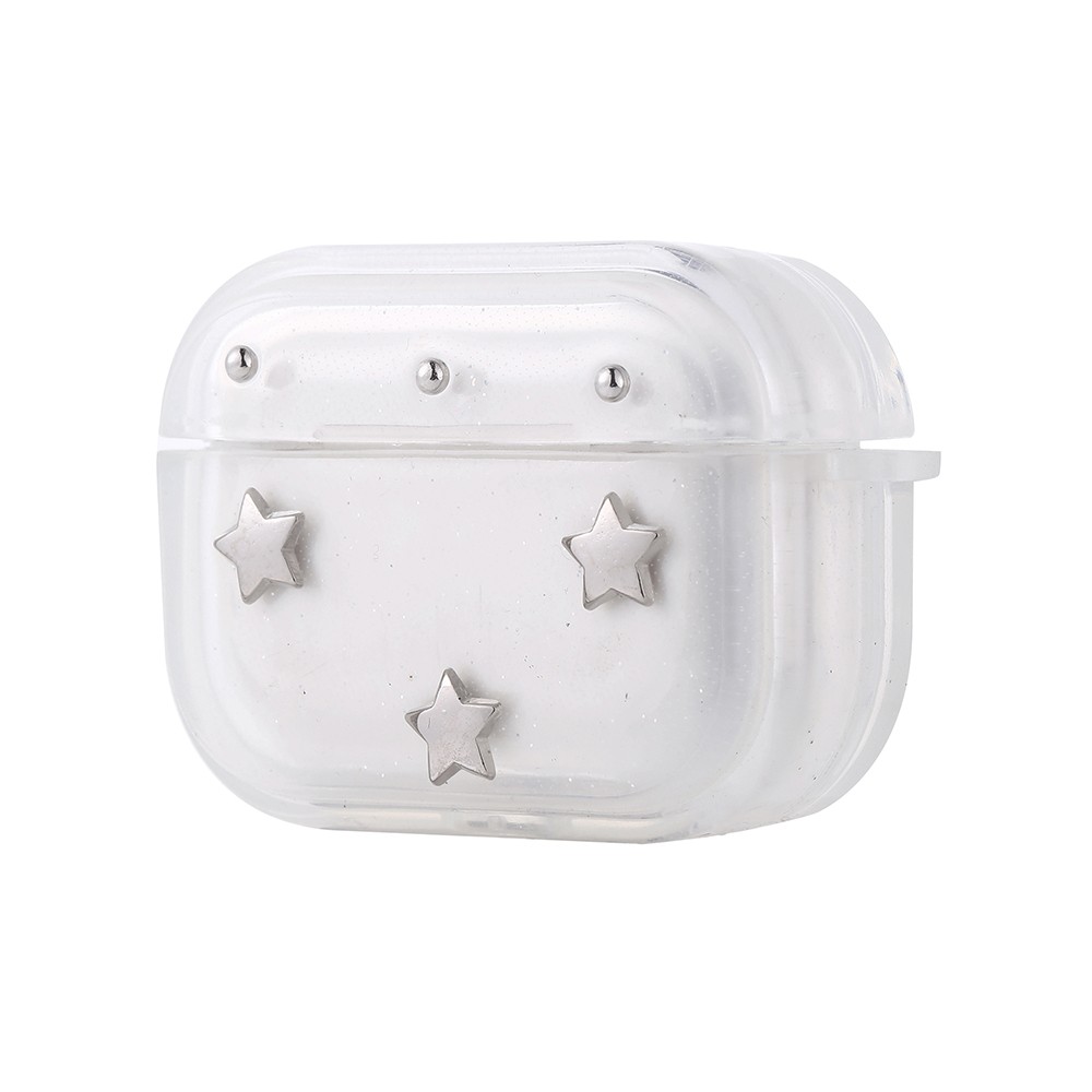 Apple Airpods Pro 2 Zore Airbag 44 Airbag Tasarımlı Simli Şeffaf Kutup Kılıf